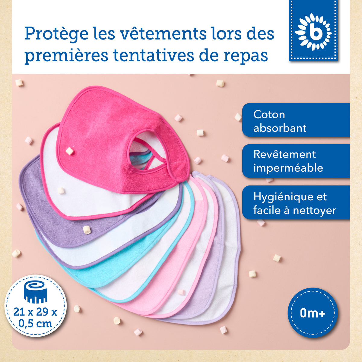 10er Set Lätzchen Unicorn - FR Infographic