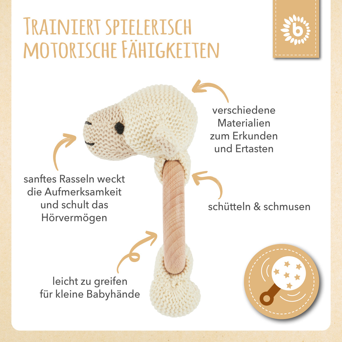 Anello da presa pecorella con sonaglio