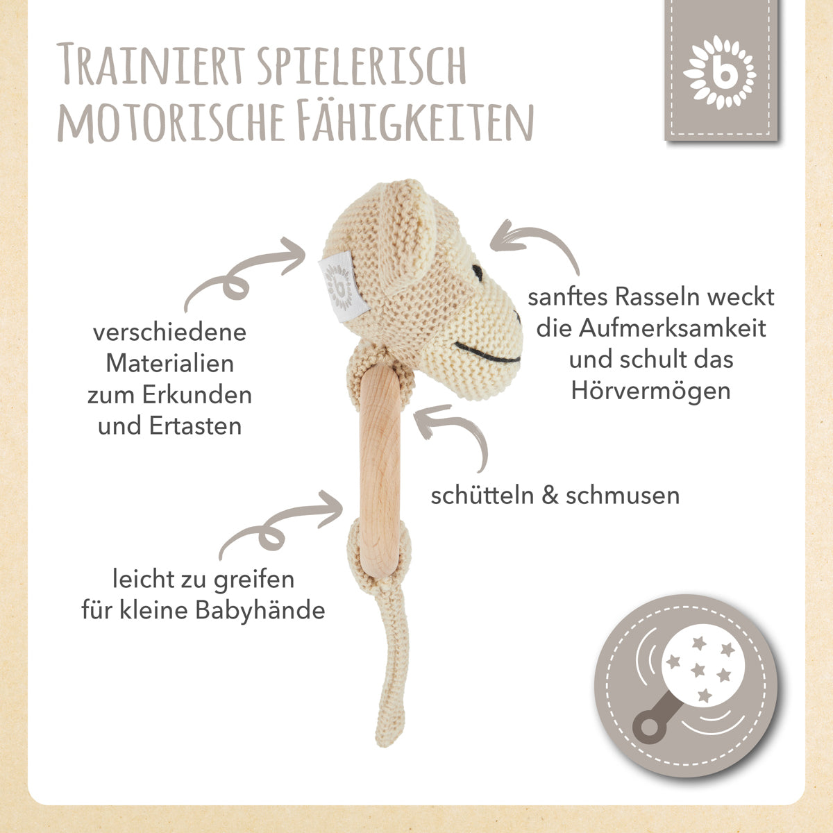 Anello da presa scimmia con sonaglio