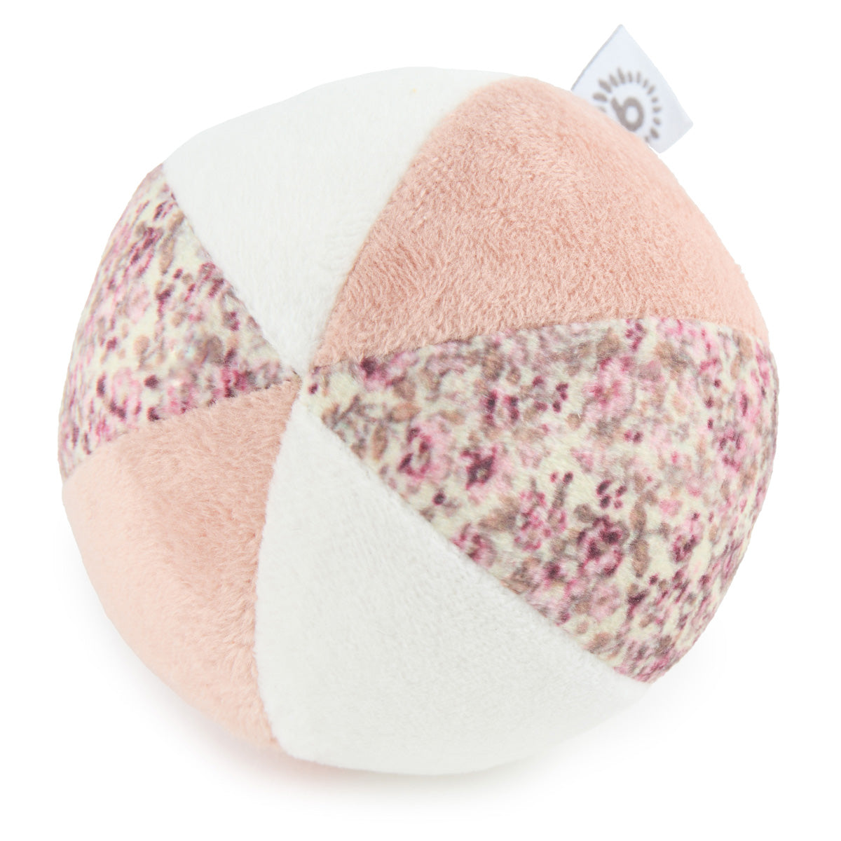 Balle en velours Ella avec hochet