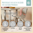 1x Kindertisch & 4x Kinderstuhl Silver - ES Infographic