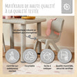 1x Kindertisch & 4x Kinderstuhl Silver - FR Infographic