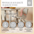 1x Kindertisch & 4x Kinderstuhl Silver - IT Infographic