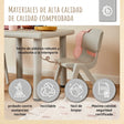 1x Kindertisch Silver & 4x Kinderstuhl Dreamy Rose - ES Infographic