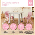 1x Kindertisch Silver & 4x Kinderstuhl Dreamy Rose - ES Infographic