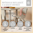 1x Kindertisch Silver & 4x Kinderstuhl Dreamy Rose - FR Infographic