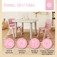 1x Kindertisch Silver & 4x Kinderstuhl Dreamy Rose - FR Infographic