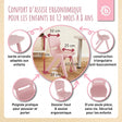 1x Kindertisch Silver & 4x Kinderstuhl Dreamy Rose - FR Infographic