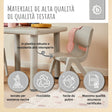 1x Kindertisch Silver & 4x Kinderstuhl Dreamy Rose - IT Infographic