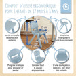 1x Kindertisch Silver + 4x Kinderstuhl Hazy Blue - FR Infographic