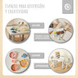 1x Kindertisch Silver & 2x Kinderstuhl Dreamy Rose - ES Infographic