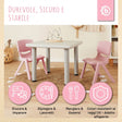 1x Kindertisch Silver & 2x Kinderstuhl Dreamy Rose - IT Infographic