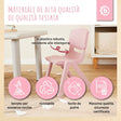 1x Kindertisch Silver & 2x Kinderstuhl Dreamy Rose - IT Infographic