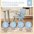 1x Kindertisch Silver + 2x Kinderstuhl Hazy Blue - ES Infographic