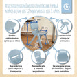 1x Kindertisch Silver + 2x Kinderstuhl Hazy Blue - ES Infographic