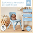 1x Kindertisch Silver + 2x Kinderstuhl Hazy Blue - ES Infographic