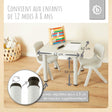 1x Kindertisch Silver + 2x Kinderstuhl Hazy Blue - FR Infographic