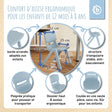 1x Kindertisch Silver + 2x Kinderstuhl Hazy Blue - FR Infographic