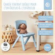 1x Kindertisch Silver + 2x Kinderstuhl Hazy Blue - FR Infographic