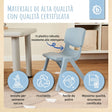 1x Kindertisch Silver + 2x Kinderstuhl Hazy Blue - IT Infographic