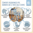 1x Kindertisch Silver + 2x Kinderstuhl Hazy Blue - IT Infographic