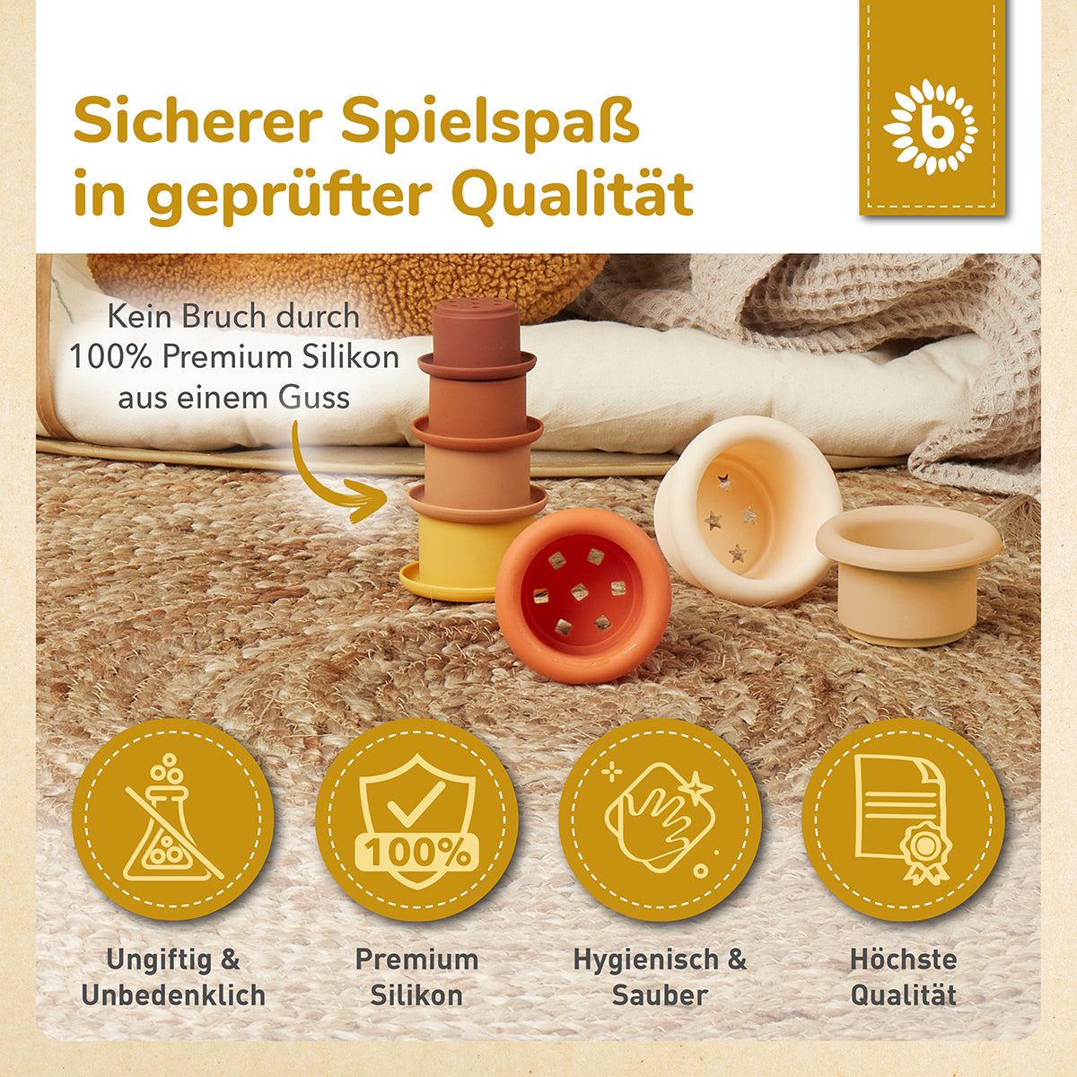 Bicchieri impilabili in silicone Chocolate Bliss