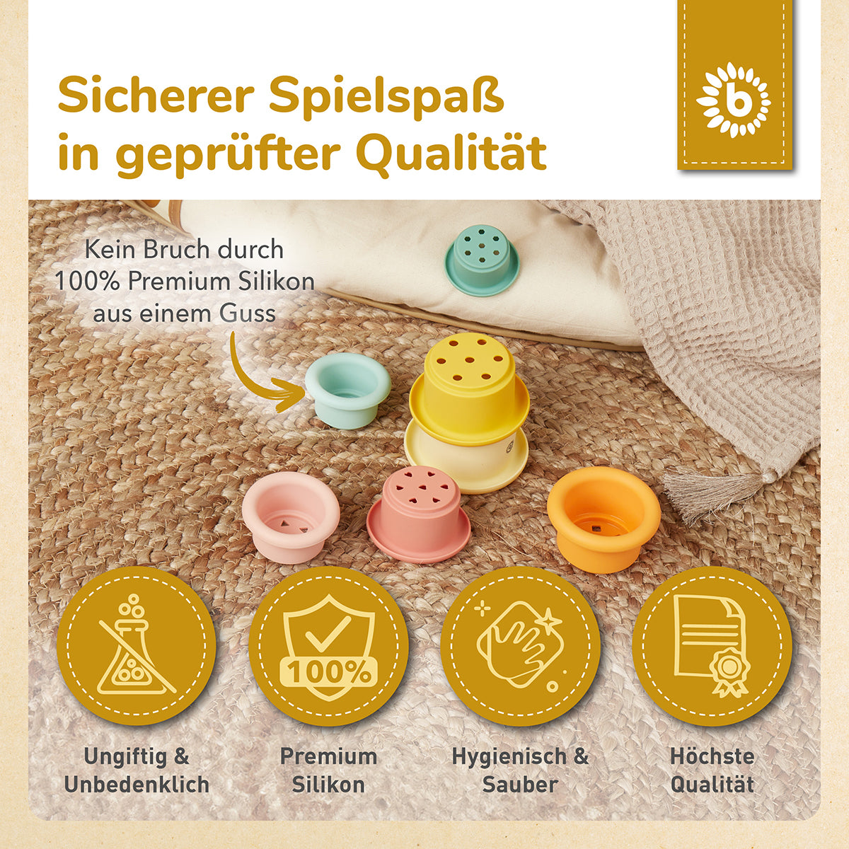 Bicchieri impilabili in silicone Tropical Vibes