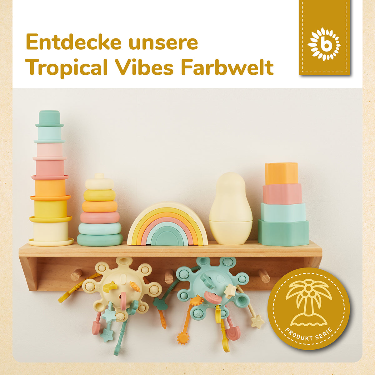 Bicchieri impilabili in silicone Tropical Vibes