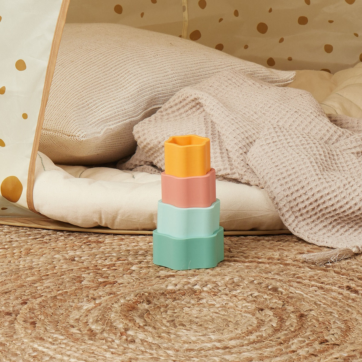 Jeu d’empilage en silicone Fleur Tropical Vibes