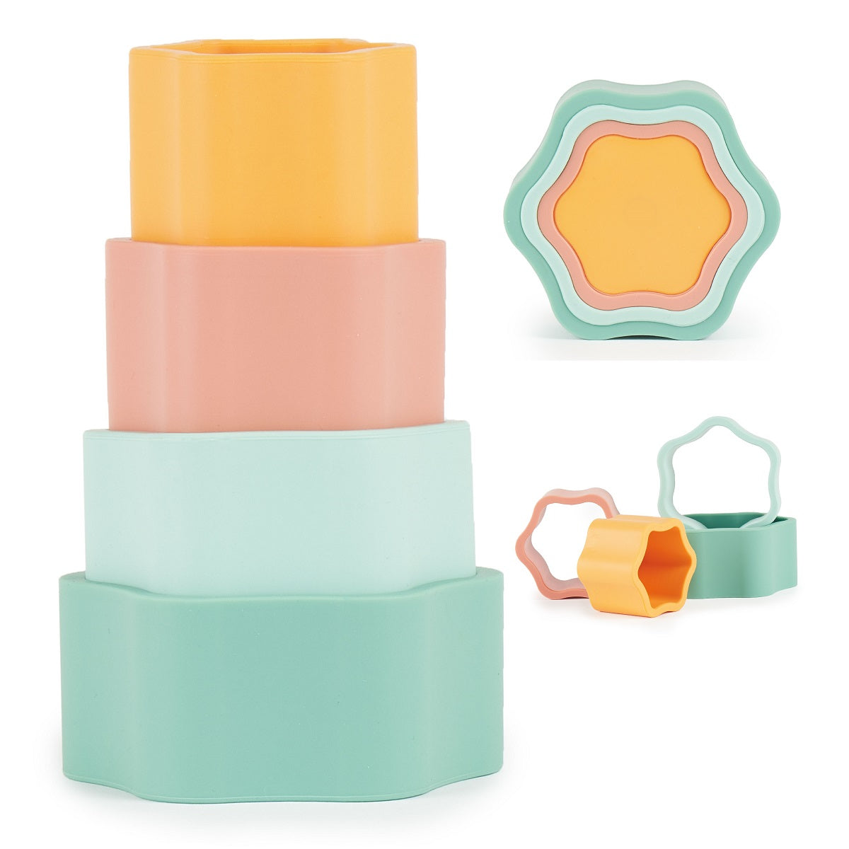 Jeu d’empilage en silicone Fleur Tropical Vibes