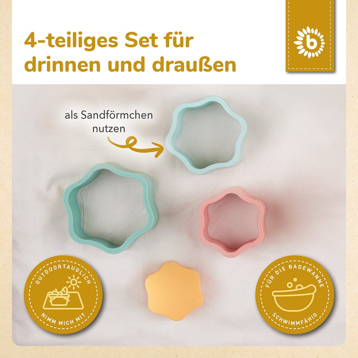 Gioco impilabile in silicone Fiore Tropical Vibes