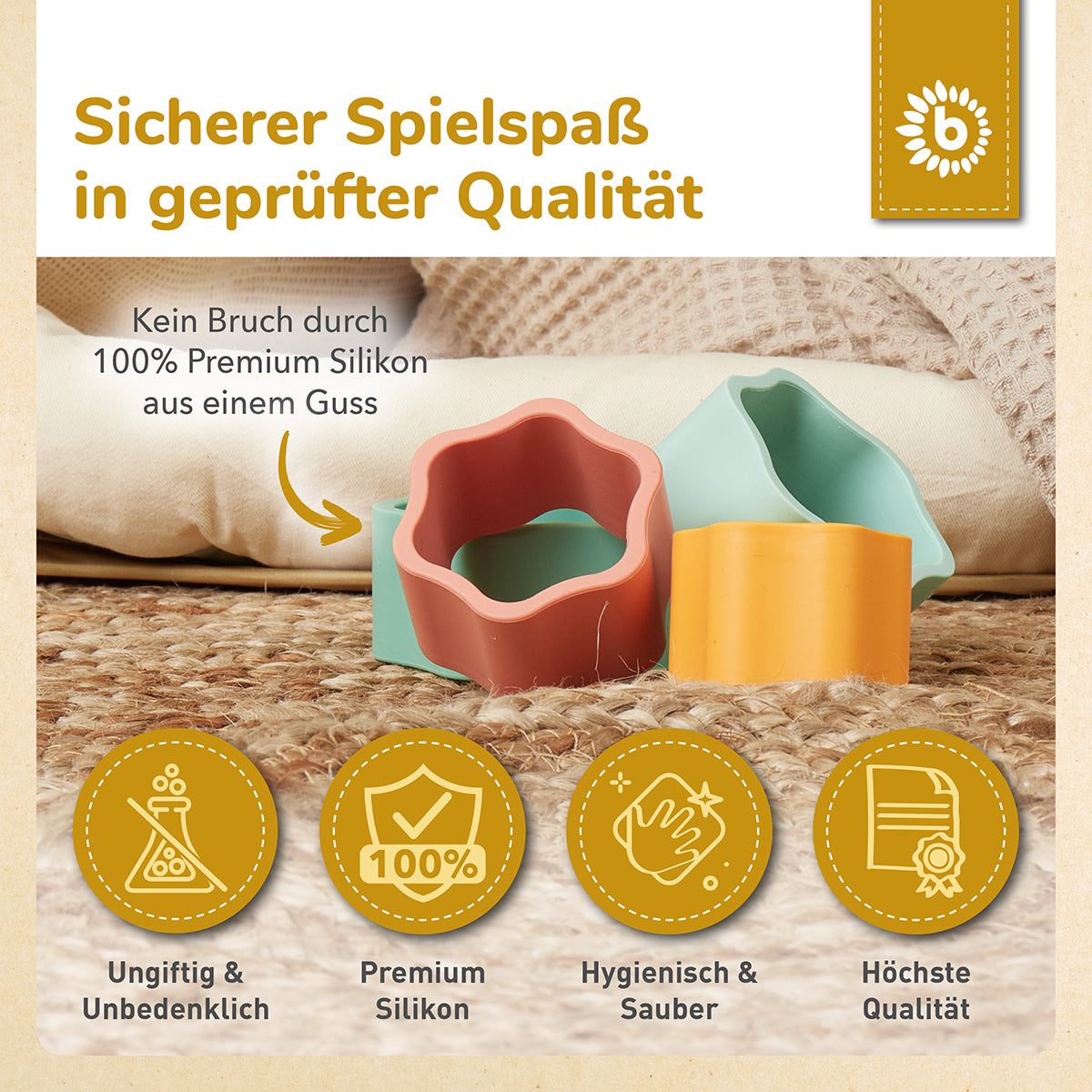 Gioco impilabile in silicone Fiore Tropical Vibes