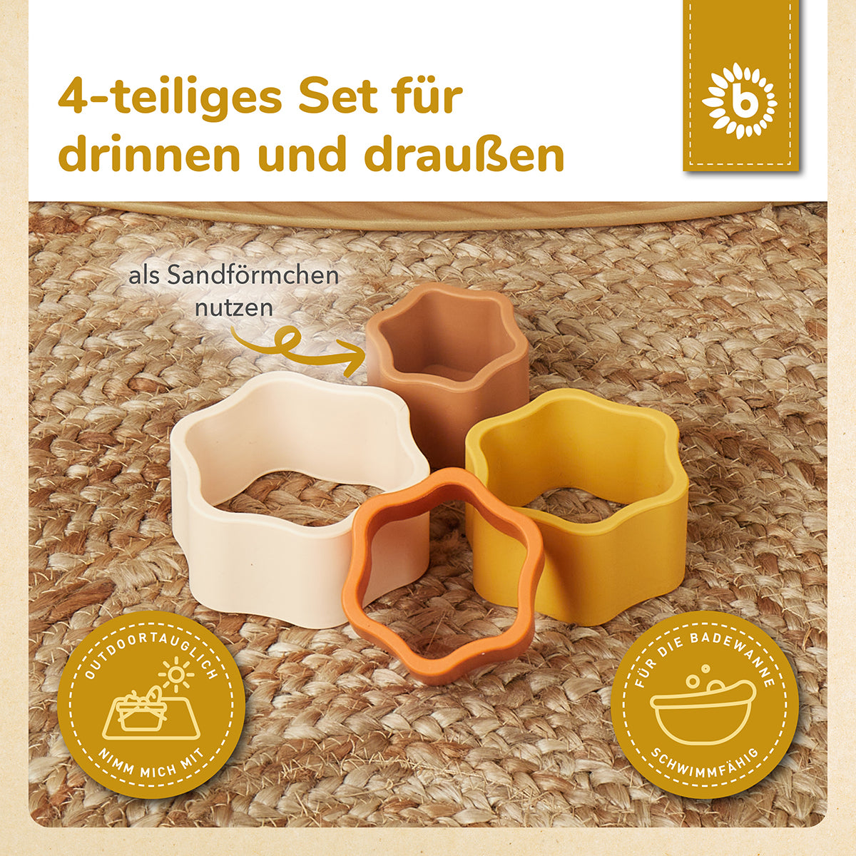 Gioco impilabile in silicone Fiore Chocolate Bliss