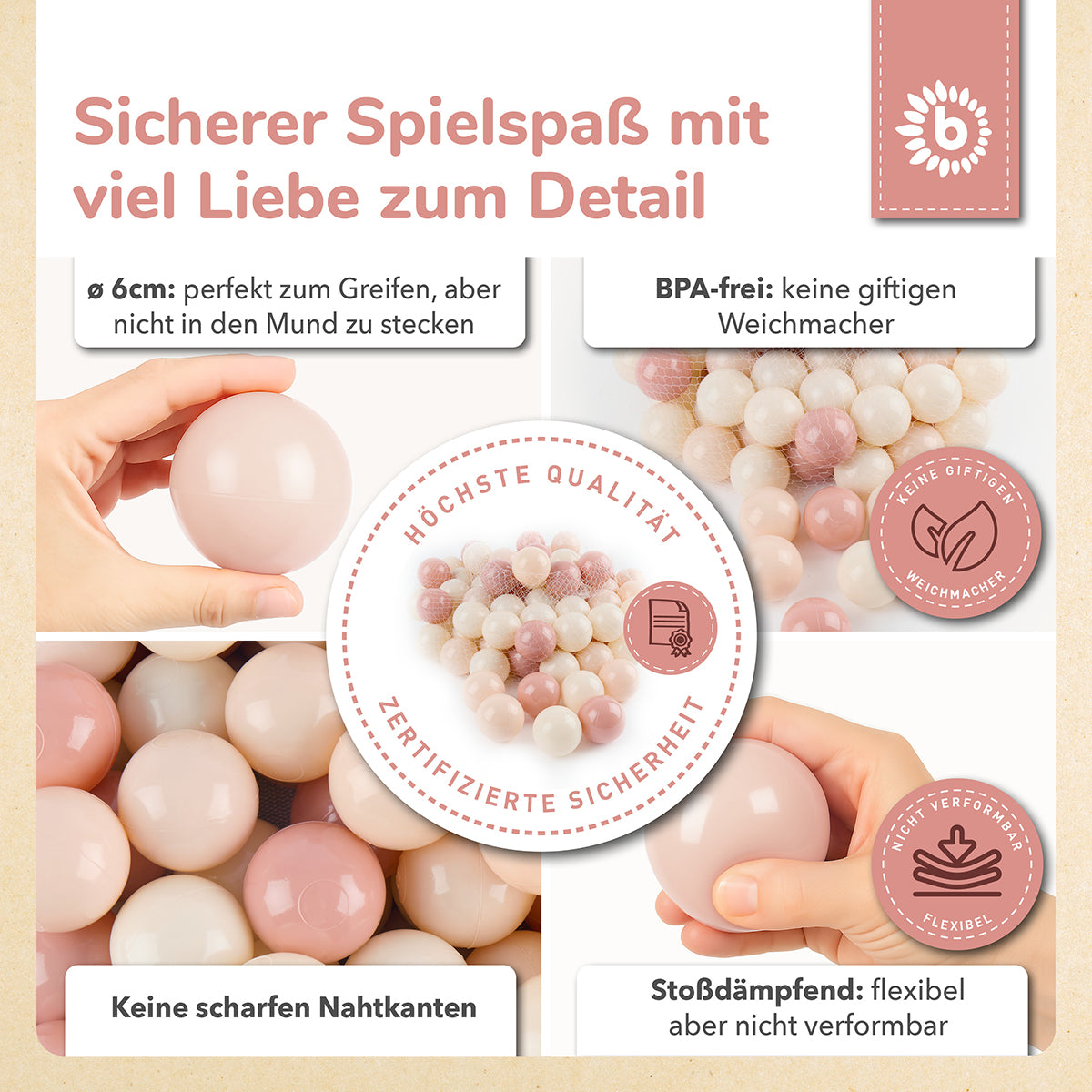 Palline Dreamy Flowers 100 pezzi