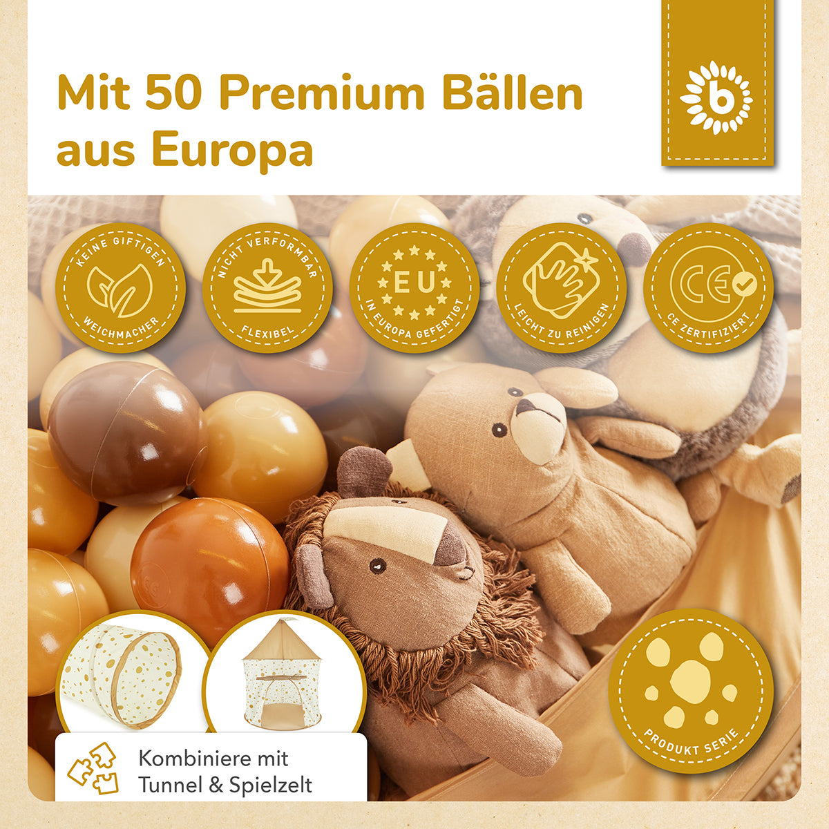 Piscina di palline pop-up Dots con 50 palline