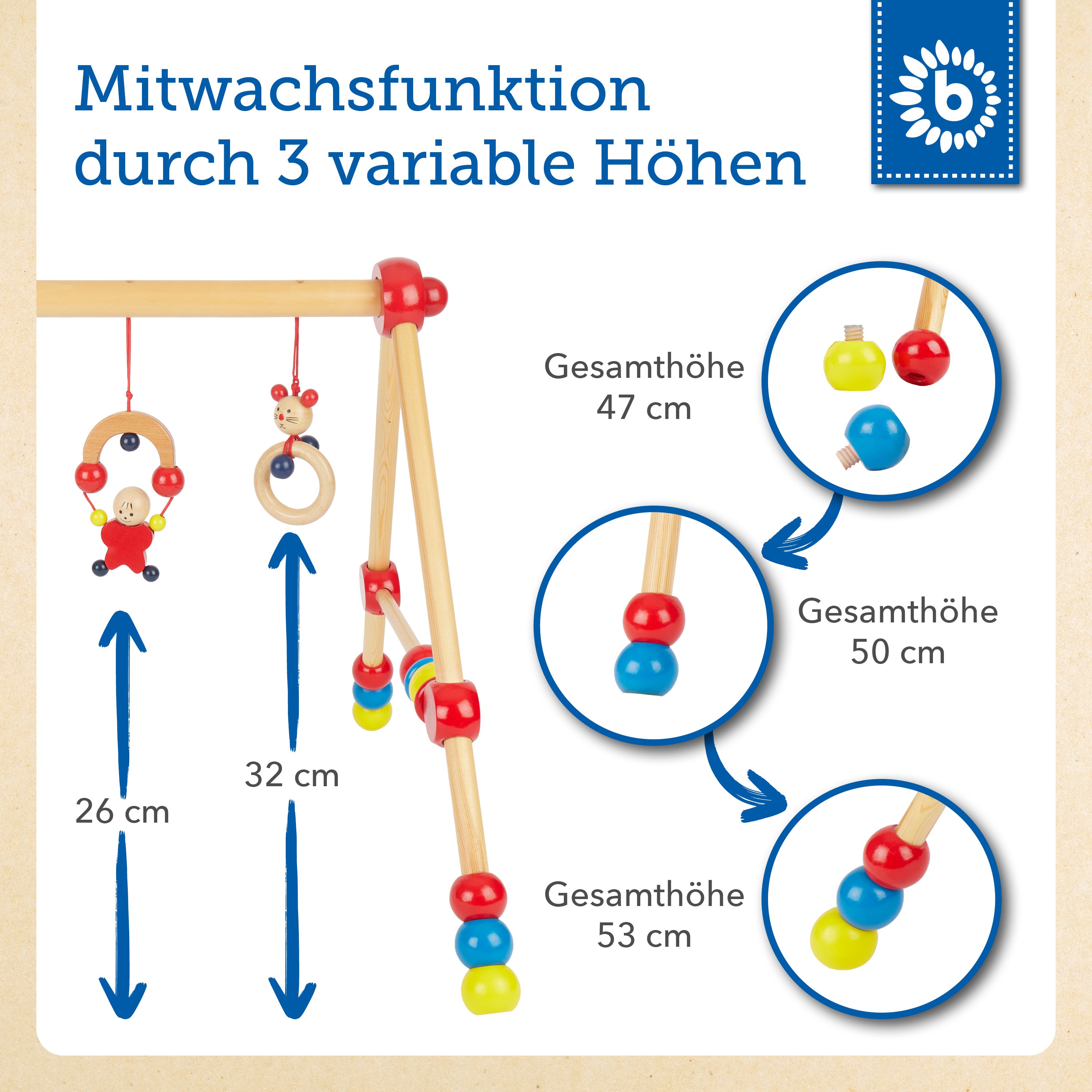 Arche d'éveil Gymnast - réglable en hauteur