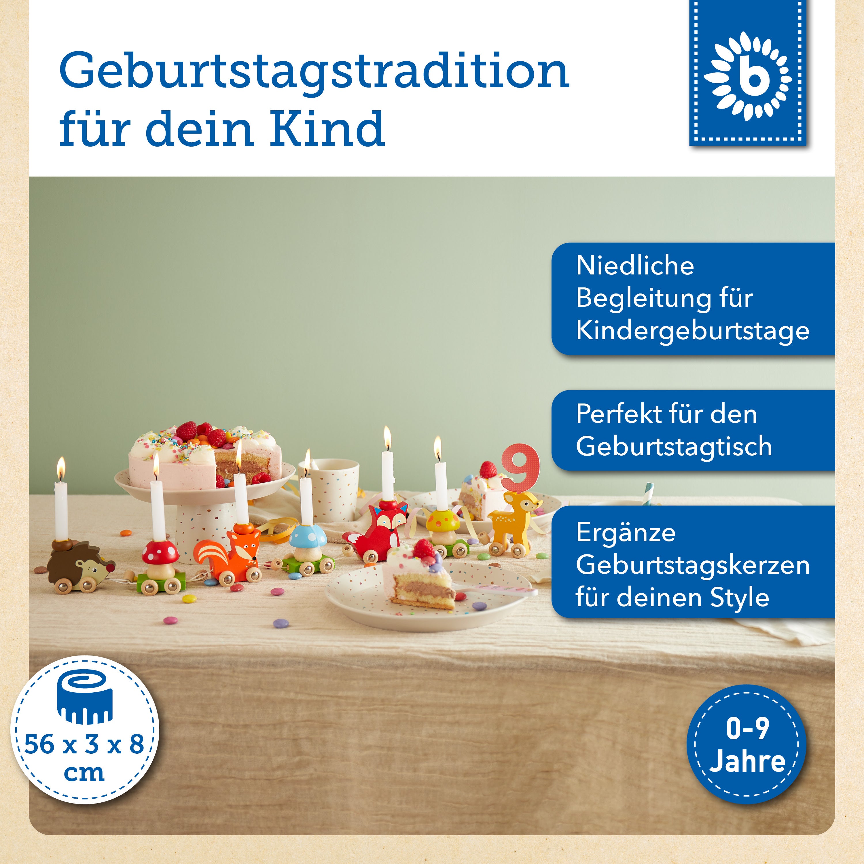 Train d'anniversaire animaux de la forêt