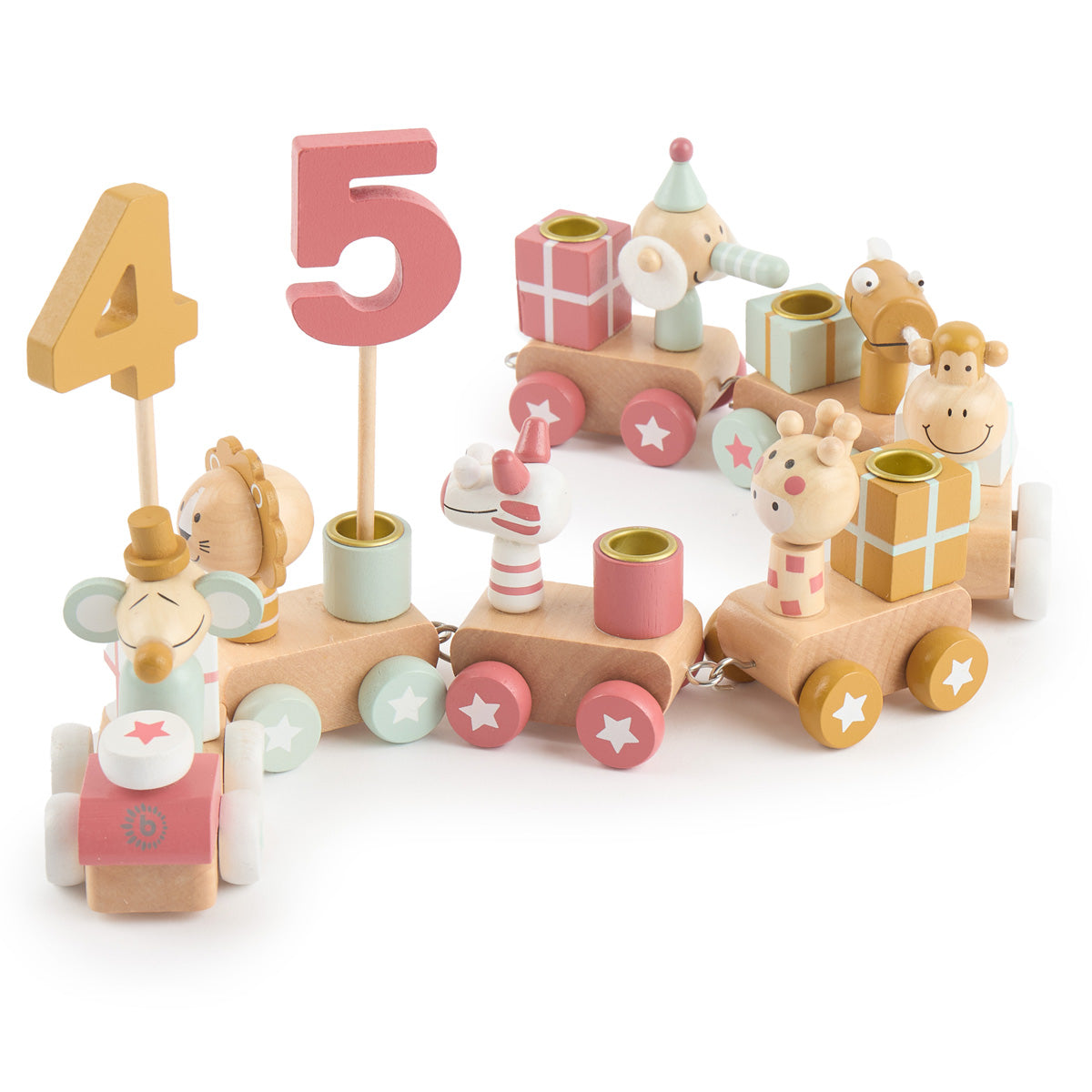 Tren de cumpleaños de madera Berry 0-99 años