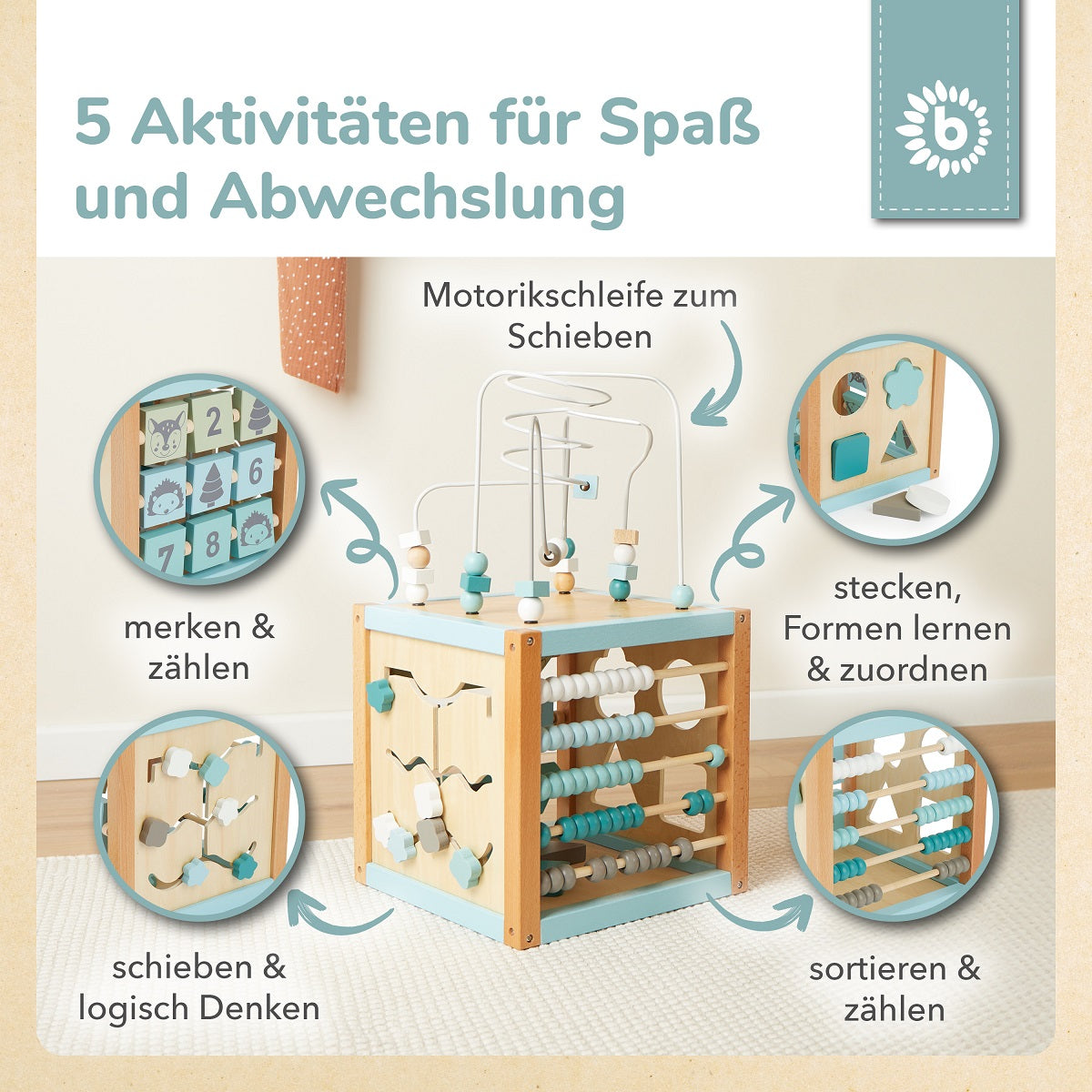 Cubo delle attività Animali del bosco XXL FSC®