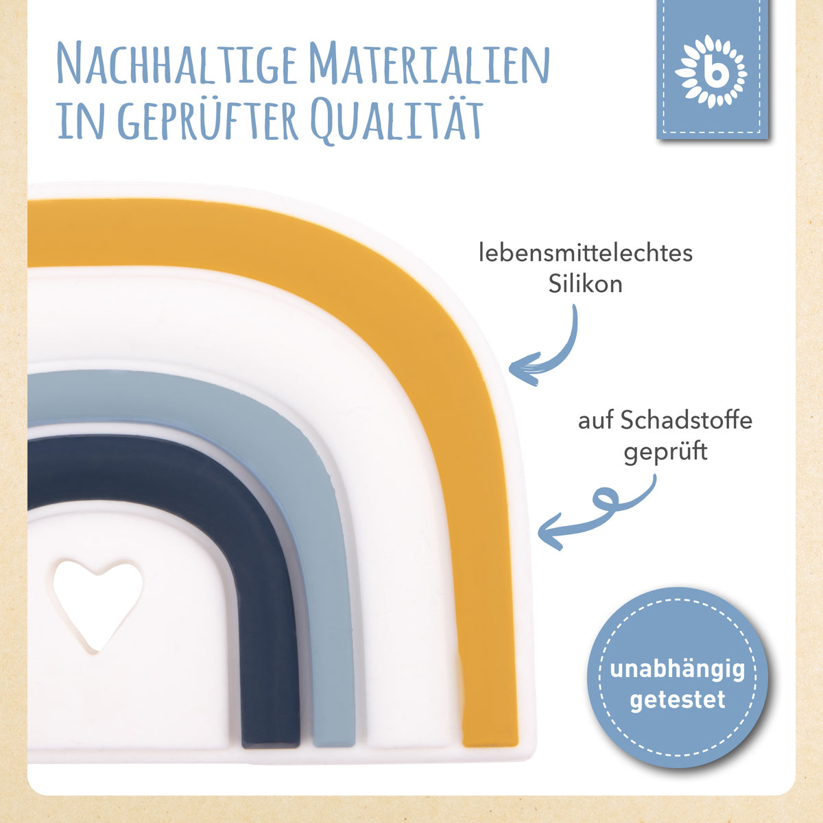 Anello da dentizione arcobaleno in silicone