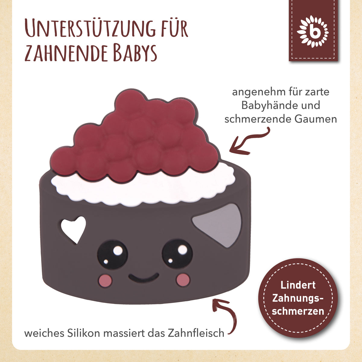 Anello da dentizione Torta in silicone