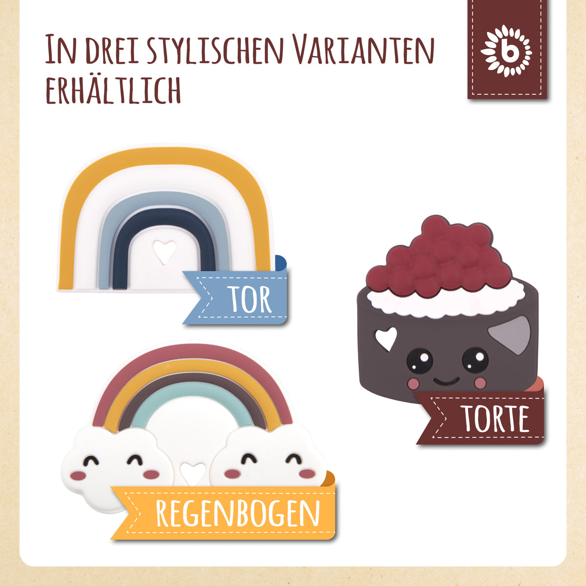 Anello da dentizione Torta in silicone