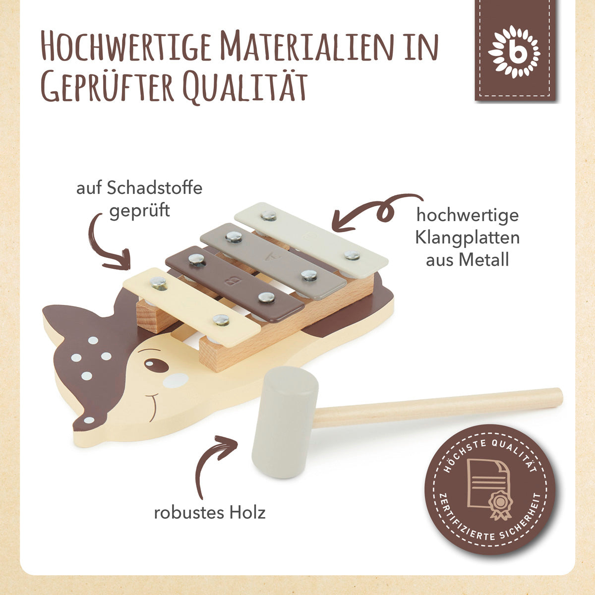 Mini xilofono cerbiatto FSC®