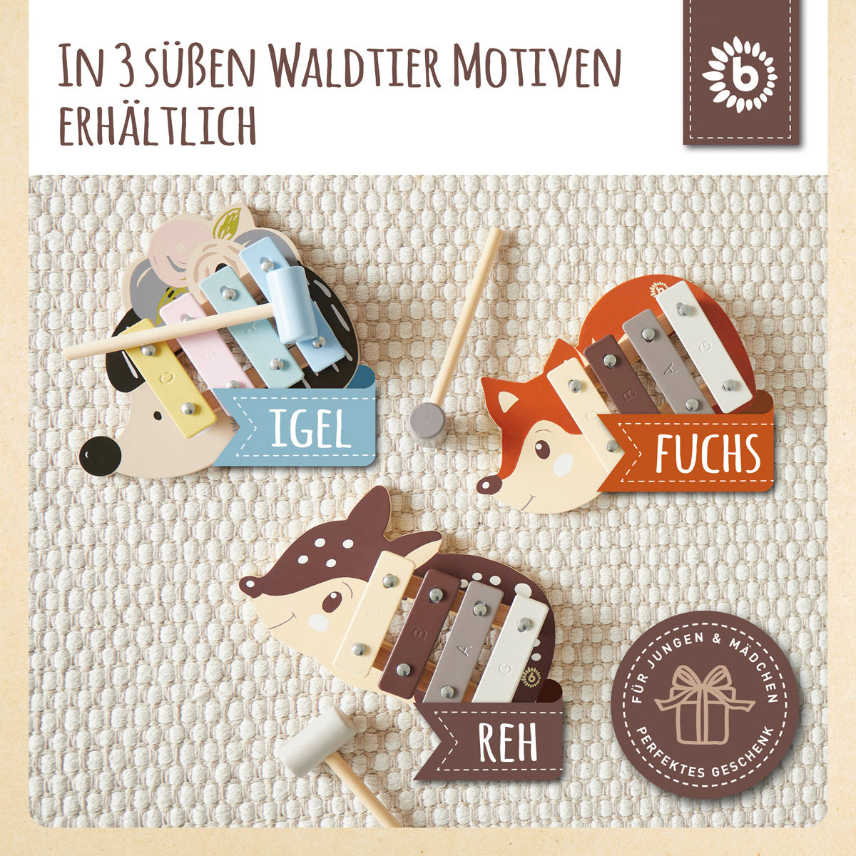 Mini xilofono cerbiatto FSC®