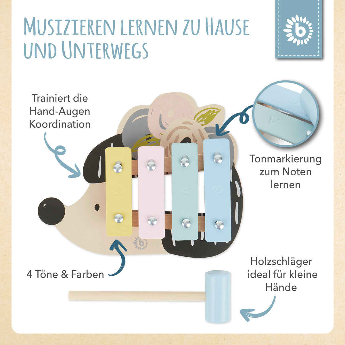 Mini xilofono riccio