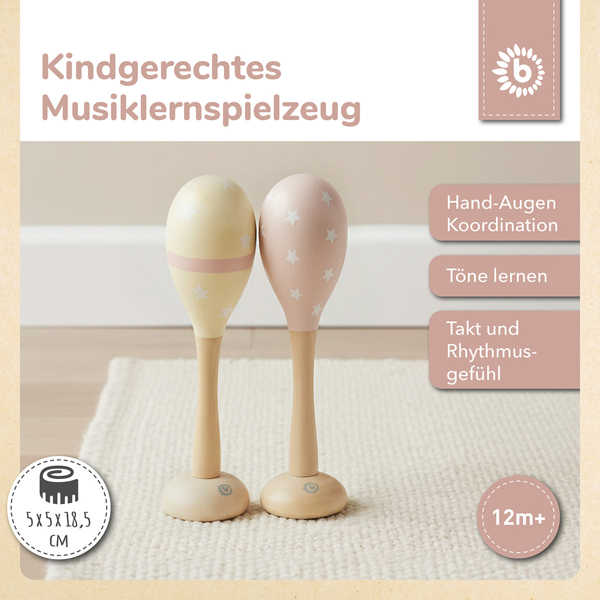 Maracas set da 2 dreamy rose