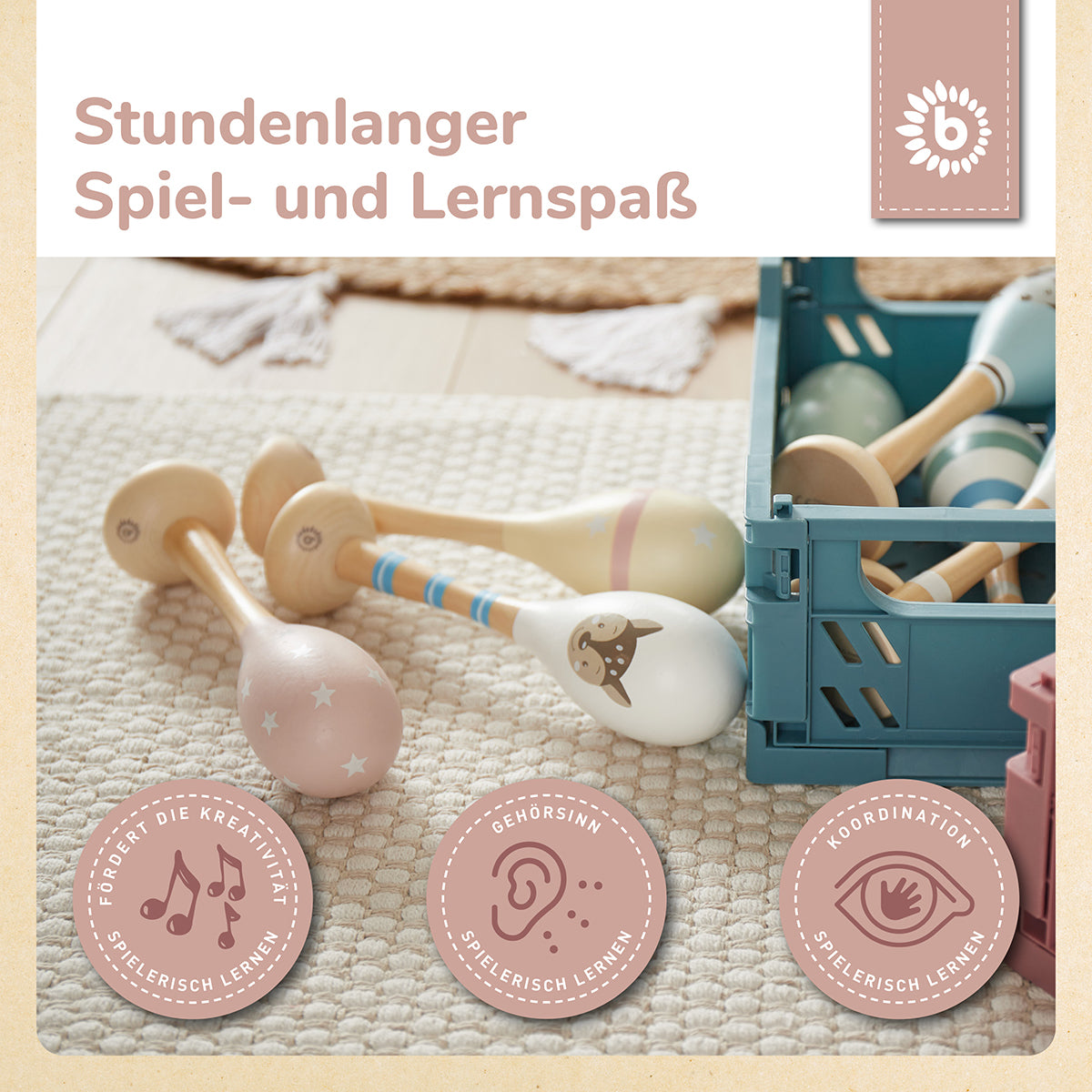 Maracas set da 2 dreamy rose