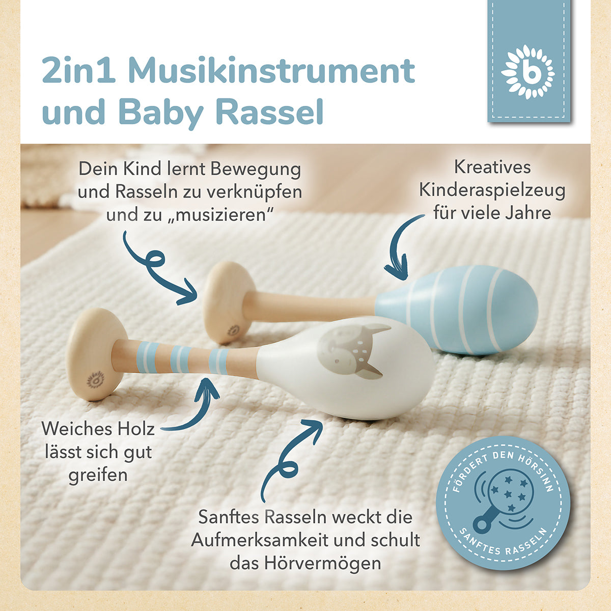 Maracas set da 2 cerbiatto