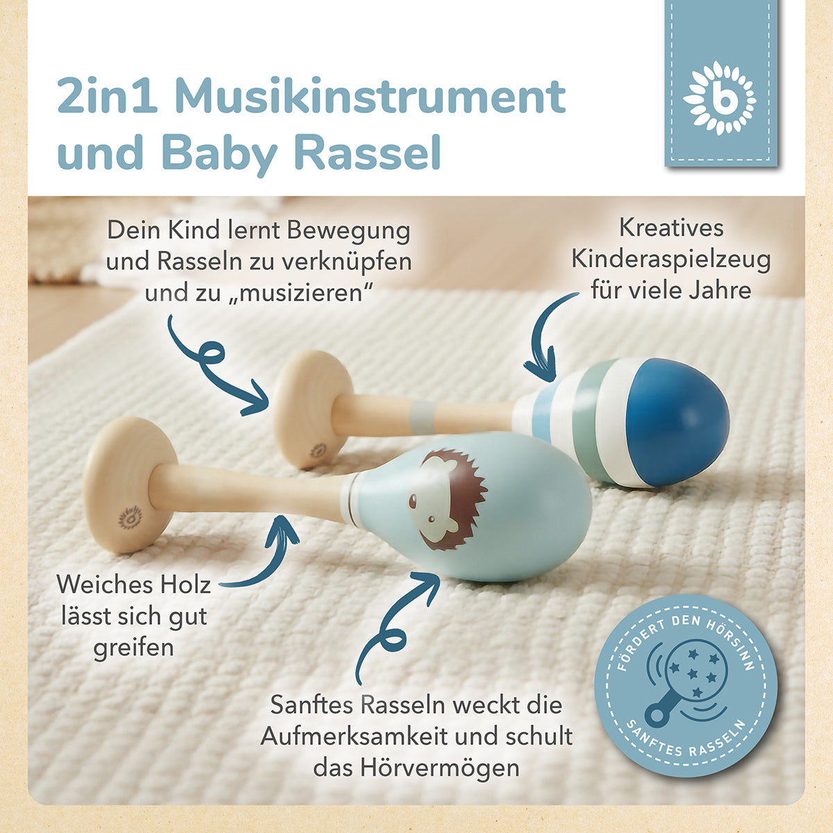 Set di 2 maracas Riccio