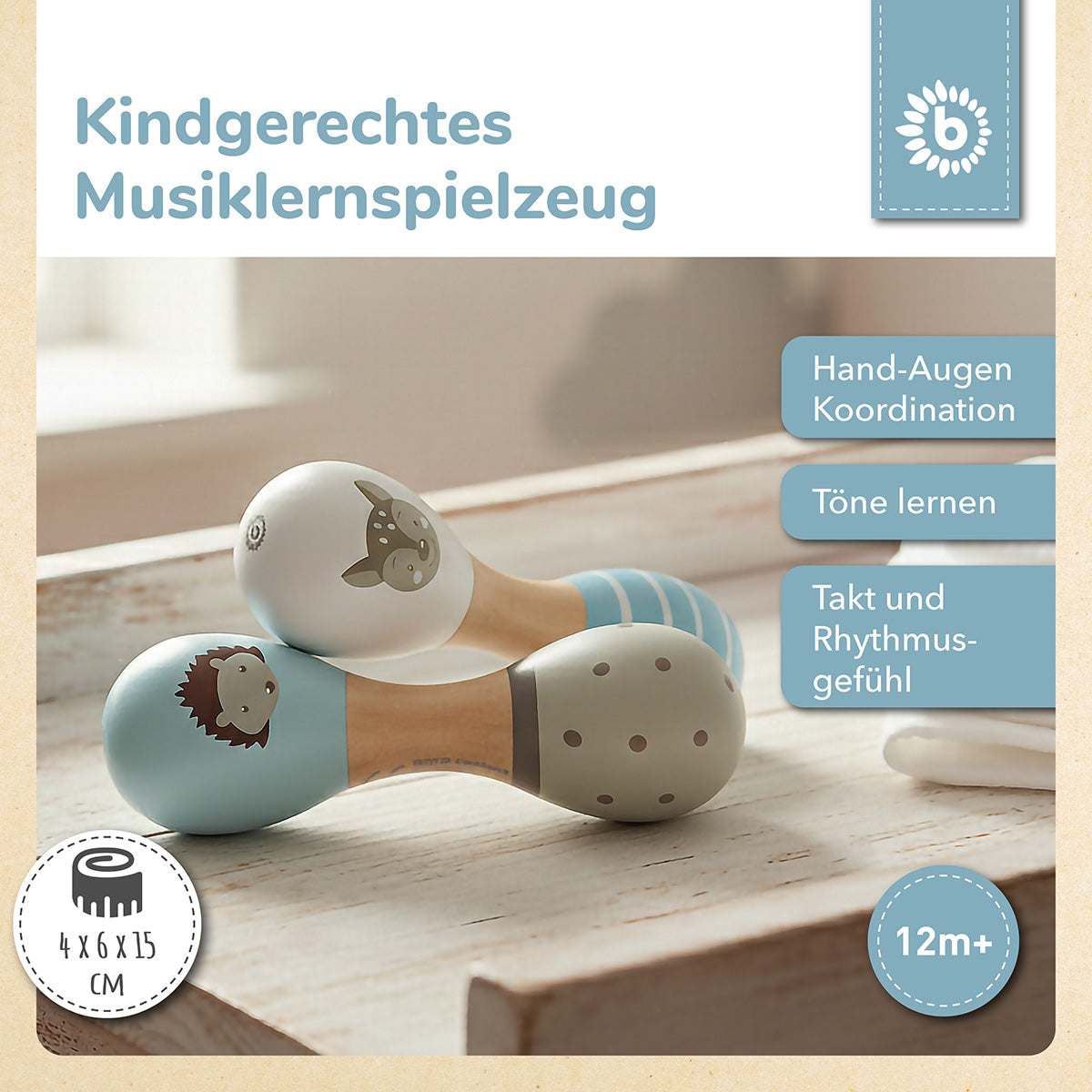 Sonagli a manubrio set da 2 animali del bosco